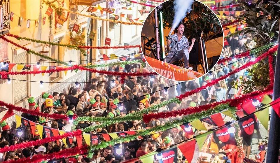 En el corazón del barrio de Graça, una calle de arquitectura obrera del siglo XX acoge una fiesta popular de entrada libre con fado callejero y música popular