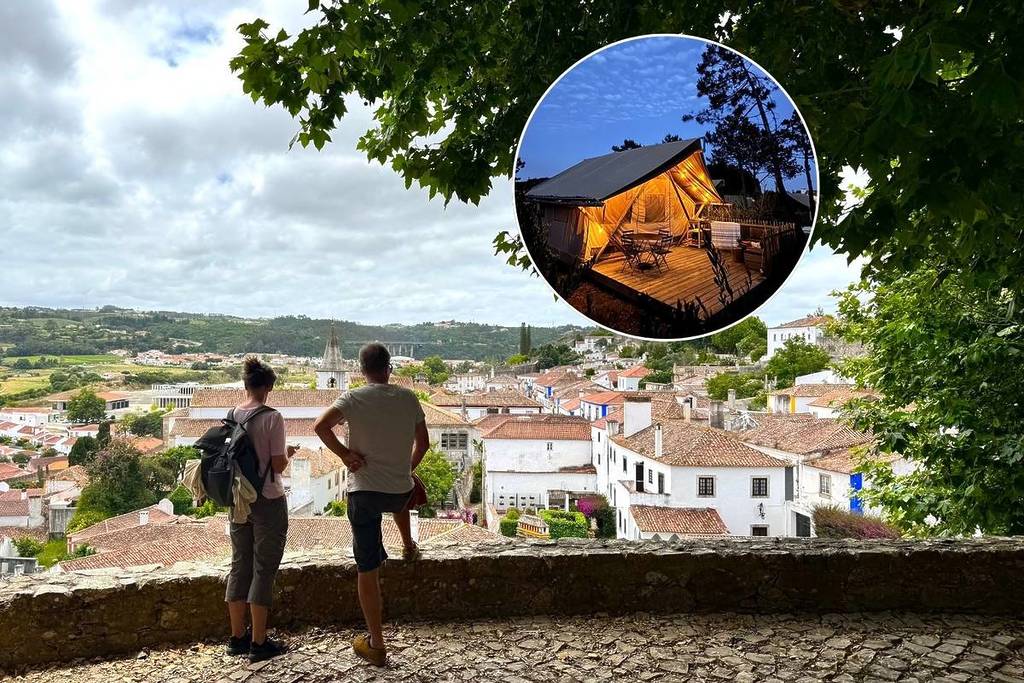 visite d’Óbidos, tente du camping Huttopia