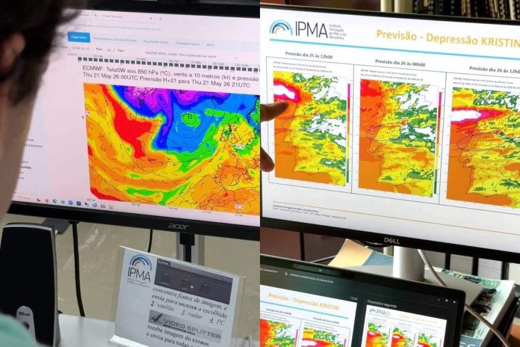 Maps of precipitation events in Portugal