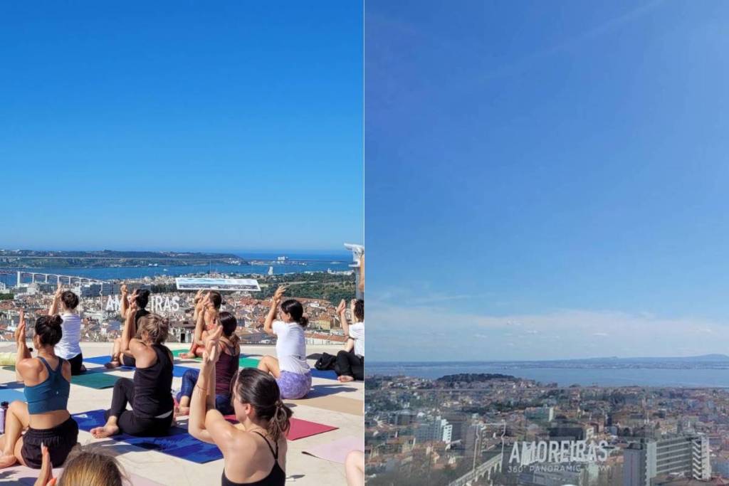 dia de yoga no Amoreiras 360.º Panoramic View