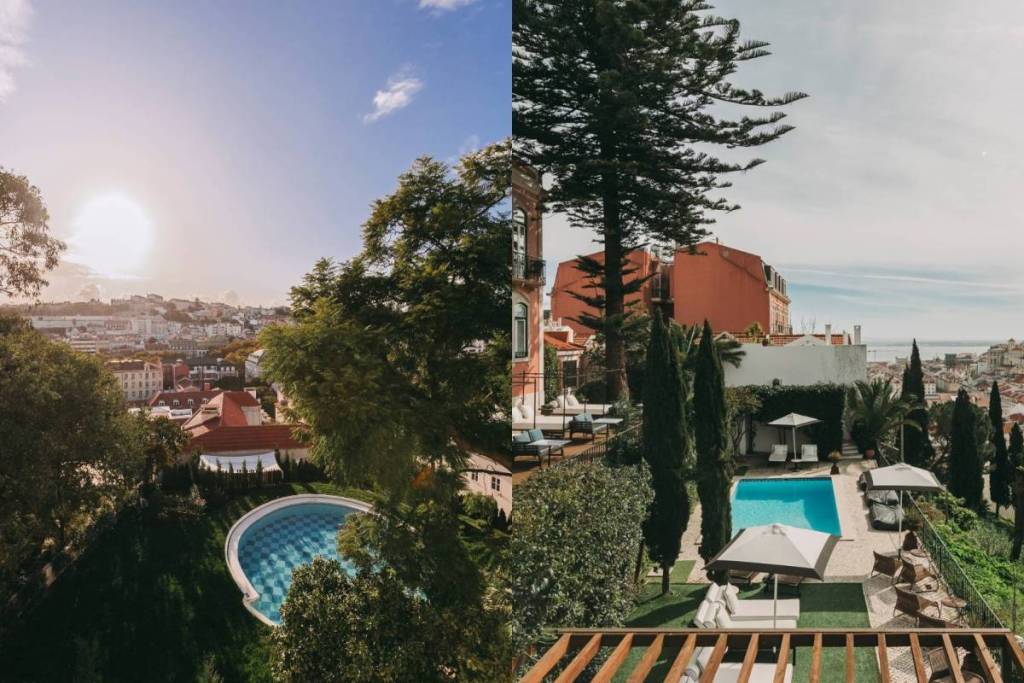 The two pools at Torel Palace Lisbon are open to the public 
