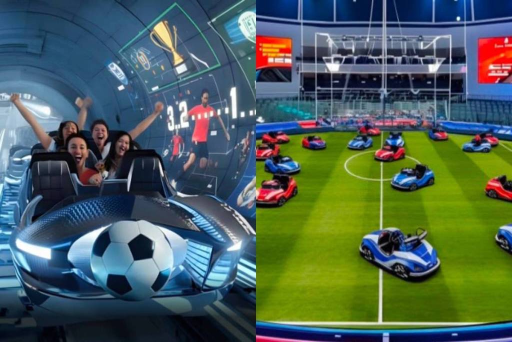 scale model of some attractions at the “Viva Mundo” soccer megapark