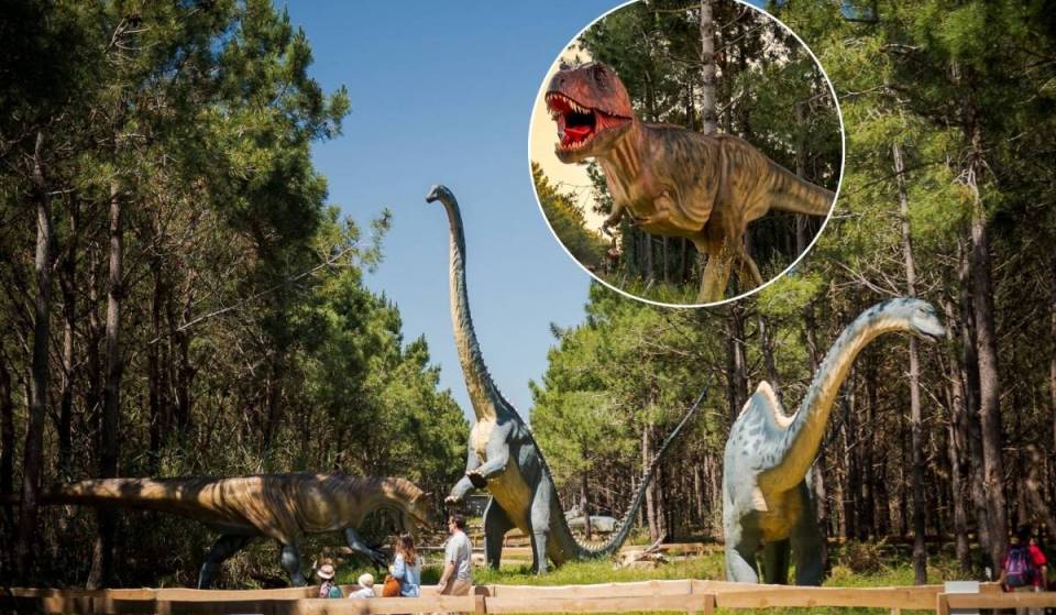 This open-air museum looks like something straight out of the movie “Jurassic Park” and is just an hour from Lisbon: a giant dinosaur 45 meters long, 6 themed trails, and 10 hectares of nature