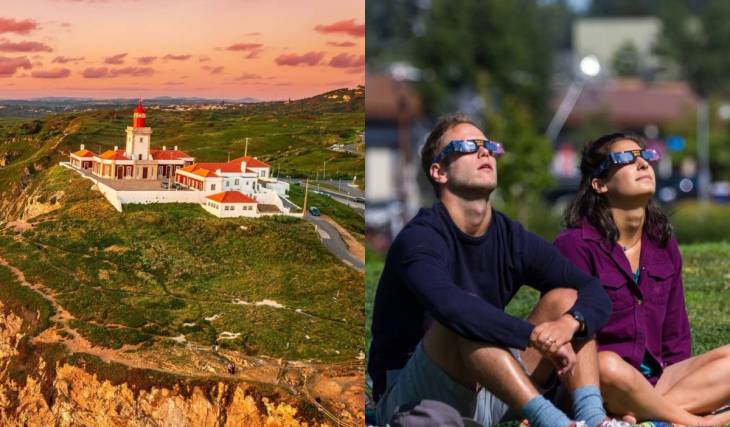 Eclipse do sol: descobre como observar este fenómeno raro no ponto mais ocidental da Europa a menos de 1 hora de Lisboa