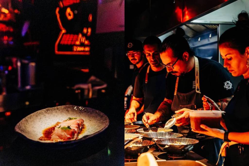 amuse-bouches et le chef Tiago Penão à l’Izakaia Portugal