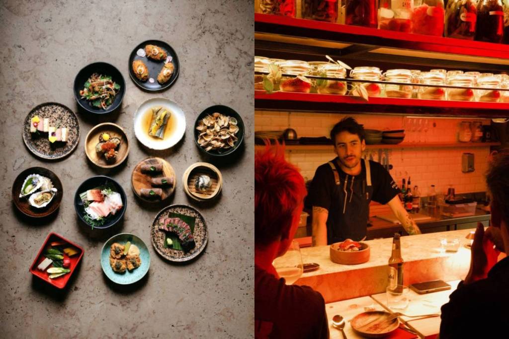 les amuse-bouches d’izakaya et le chef Matheus Simões Martins à l’After Dark