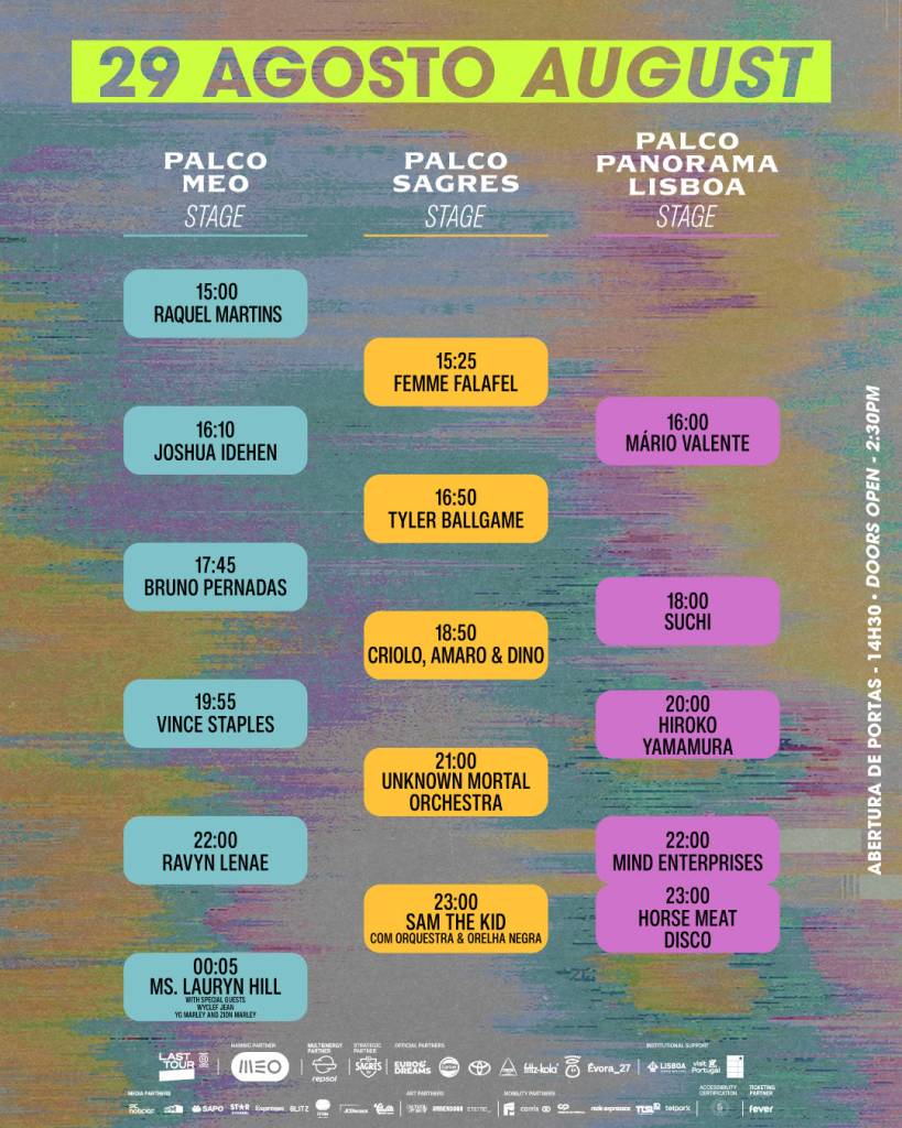 MEO Kalorama - orari dei concerti del 29 agosto