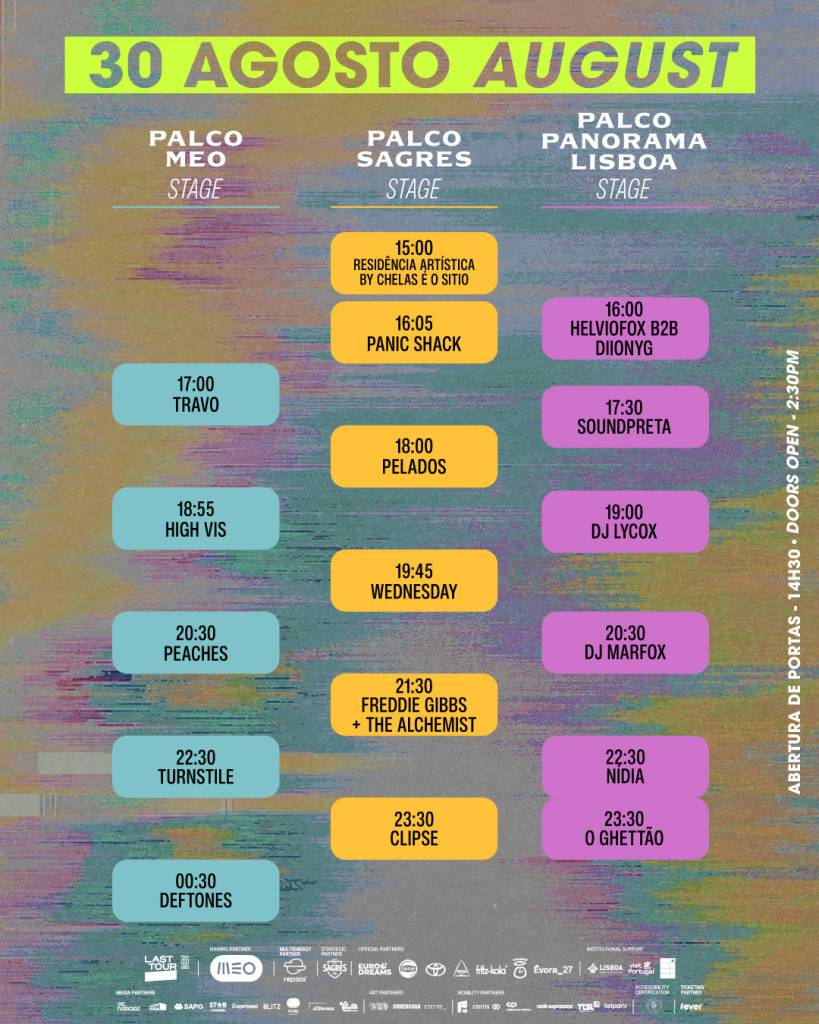 MEO Kalorama - orari dei concerti del 30 agosto