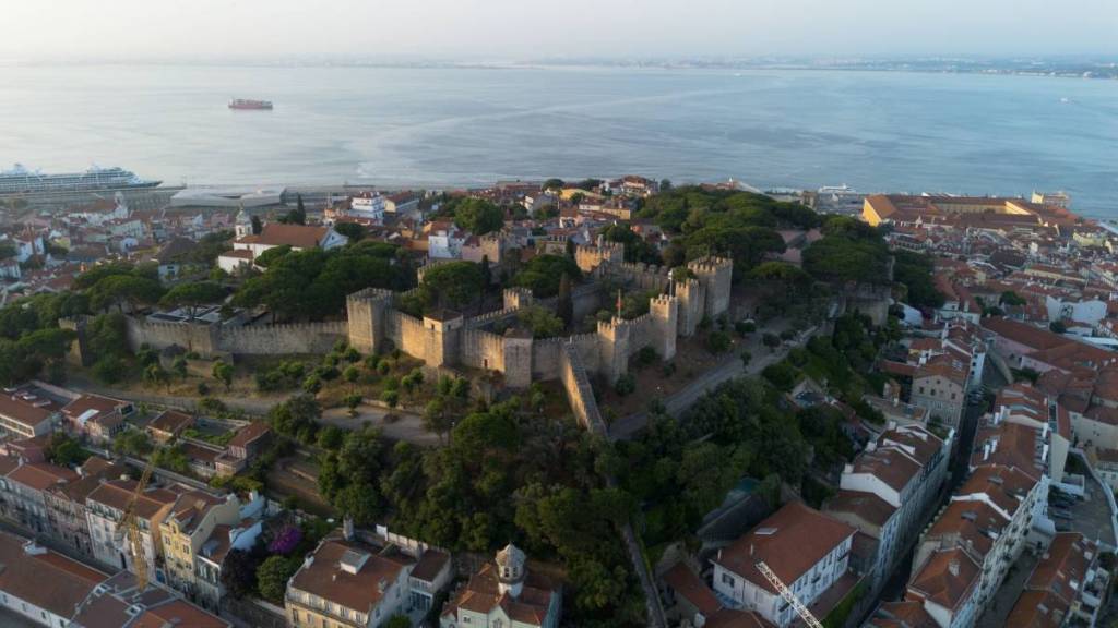 vista aérea del castillo de San Jorge en Lisboa