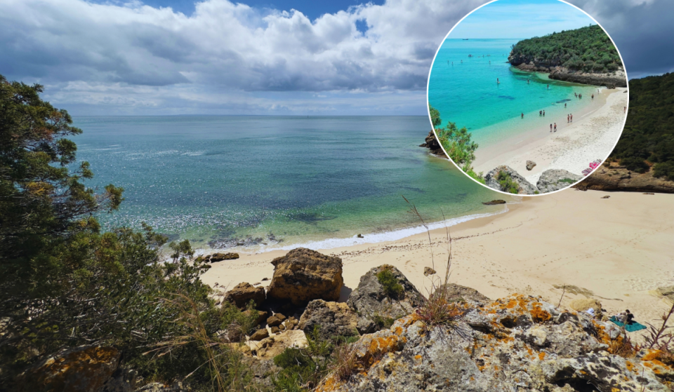 Conhecida como o “paraíso secreto do atlântico”: a praia selvagem com rochas gigantes e areal intocado a apenas 40 minutos do centro de Lisboa