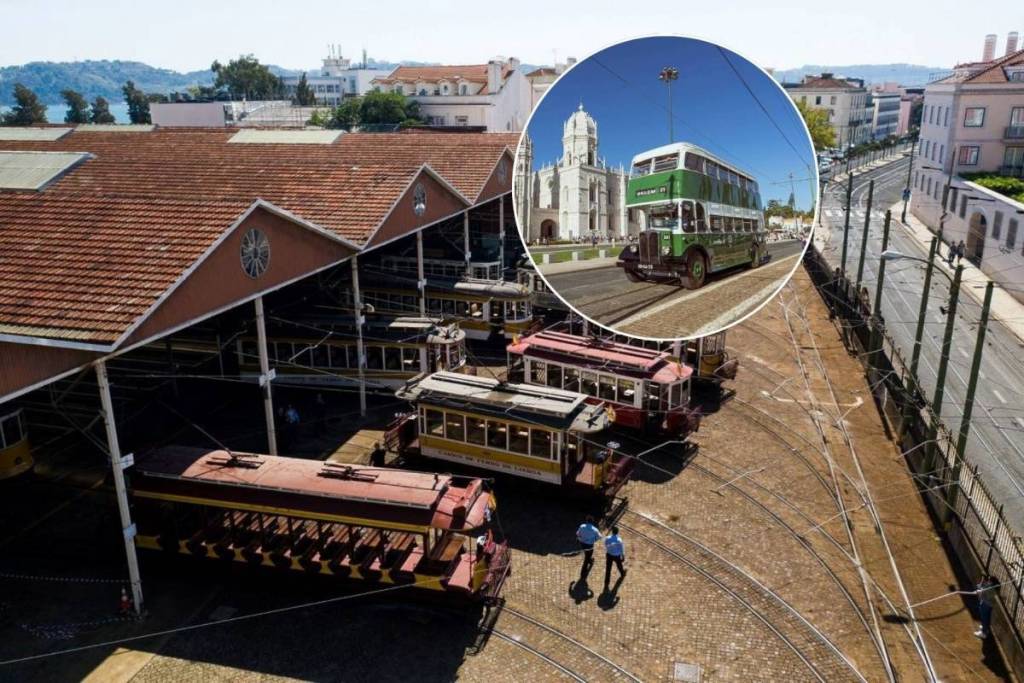 Traditional parade of classic trams in Lisbon and Open Day