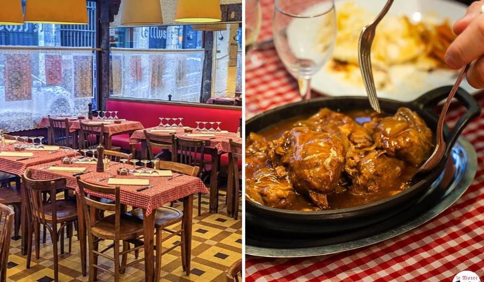 À Lyon, ce bouchon à deux pas de la Place de la Bourse se niche dans un bâtiment classé et accessible par une traboule secrète – le Guide Michelin le recommande et son menu complet est à 29 €