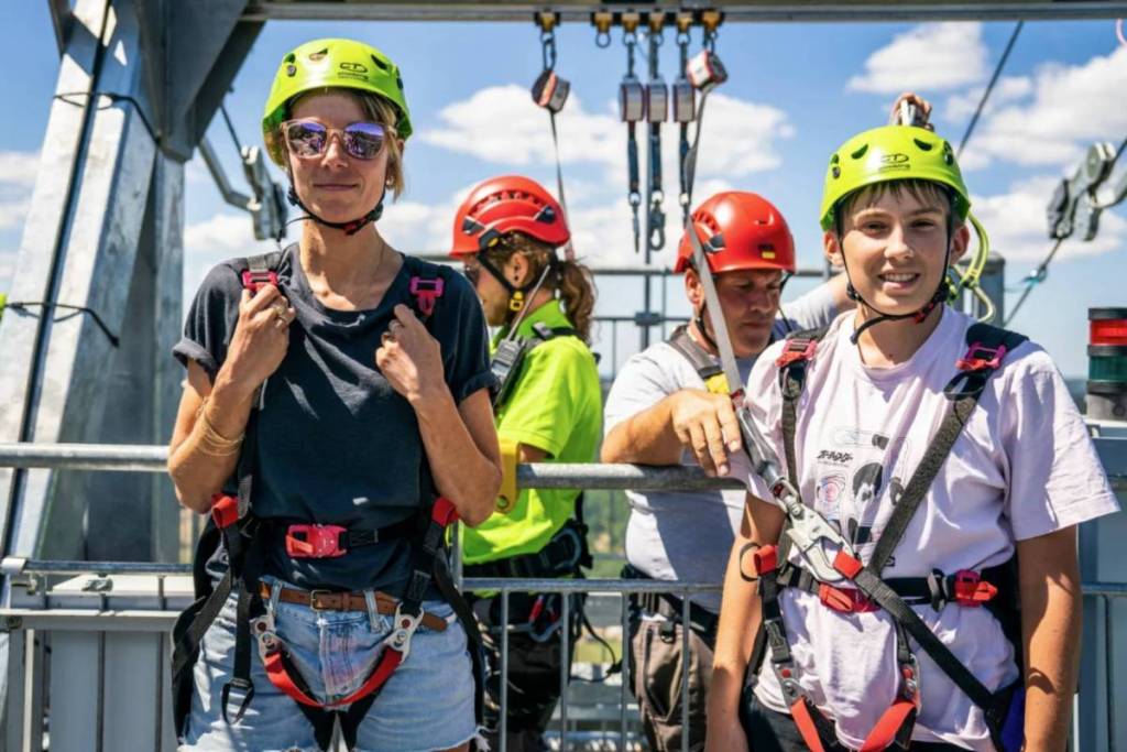 The Faucille zip line
