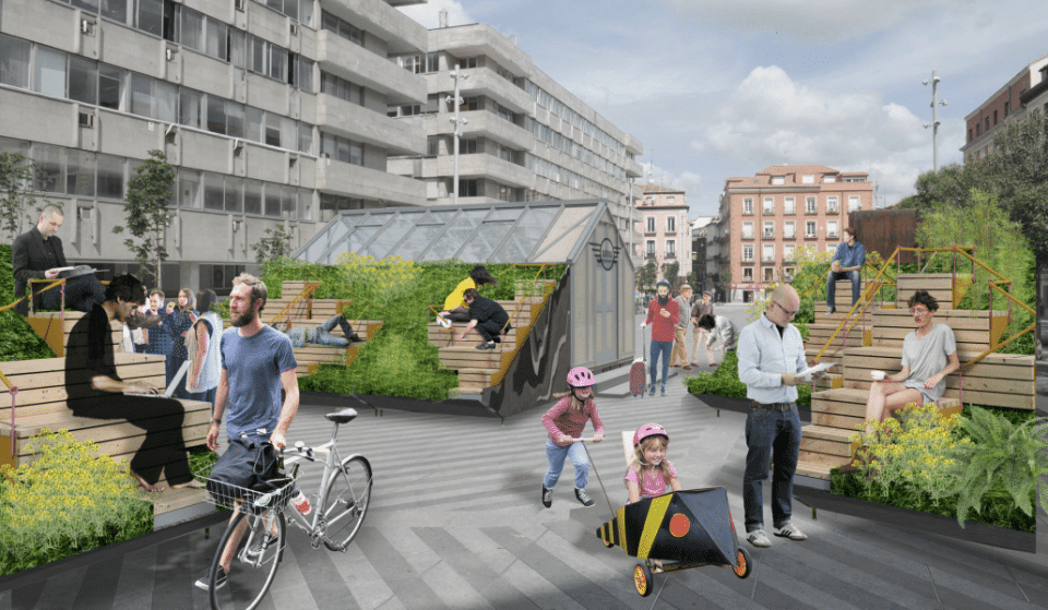 La plaza de la Luna se transforma para abrir el debate sobre el espacio urbano