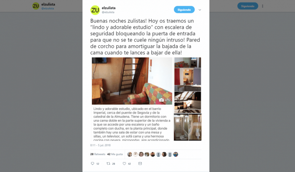 El Zulista: destapando las vergüenzas del mercado inmobiliario desde Twitter