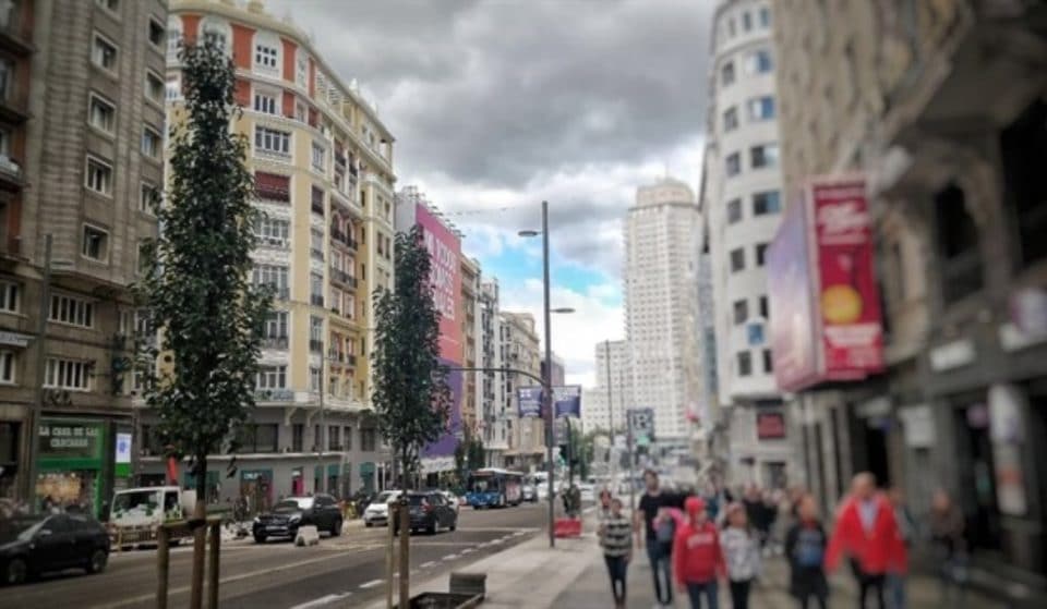 Empiezan a aparecer los primeros árboles en Gran Vía