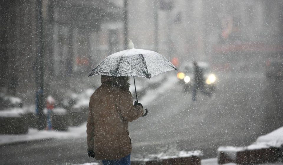 Nieva en Madrid durante la cuarentena
