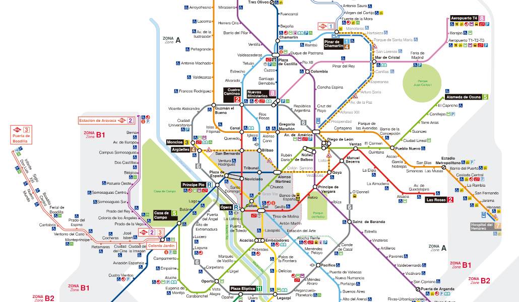 Mapa L neas De Metro Madrid Mapa Del Metro De Madrid OMUKOO