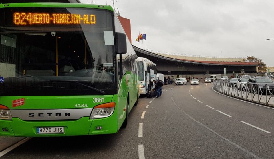 Los autobuses interurbanos circularán al 100% la semana que viene