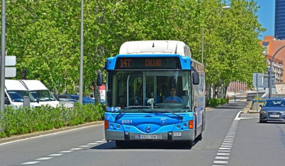 Los buses de la EMT serán gratuitos el lunes, el martes y el miércoles