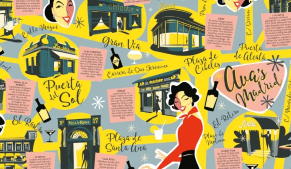 Crean un mapa ilustrado para recorrer el Madrid de Ava Gardner
