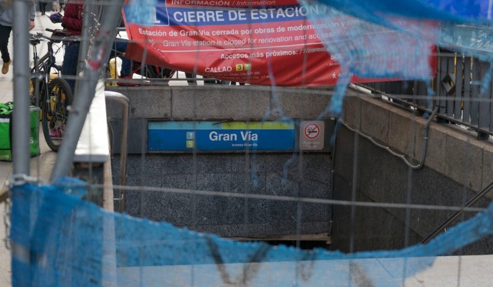 Se cumplen 1000 días de obras en la estación de Gran Vía