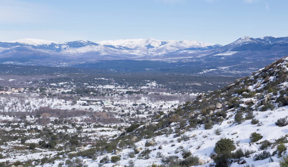 Un pueblo de Madrid registra una sensación térmica de -14ºC