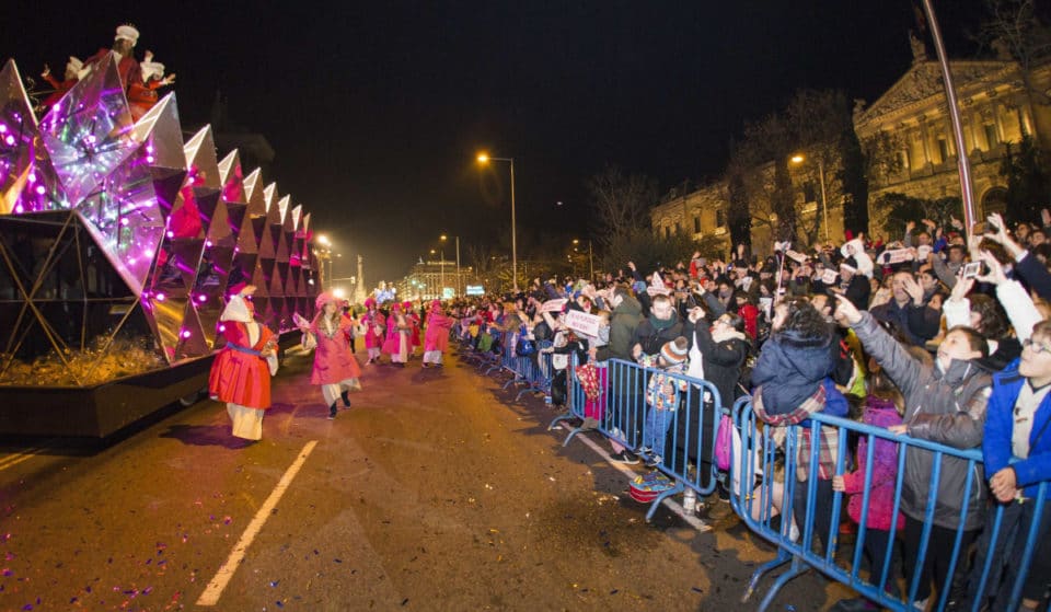 Cortes al tráfico e itinerarios alternativos durante la cabalgata de Reyes en Madrid