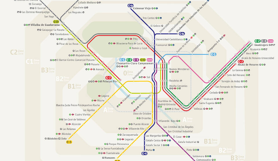Nuevo mapa de Cercanías Madrid: ¿qué novedades incluye?