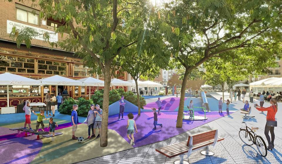 Cette place du centre de Madrid va recevoir plus d&rsquo;arbres, de nouvelles lumières et une fontaine ornementale