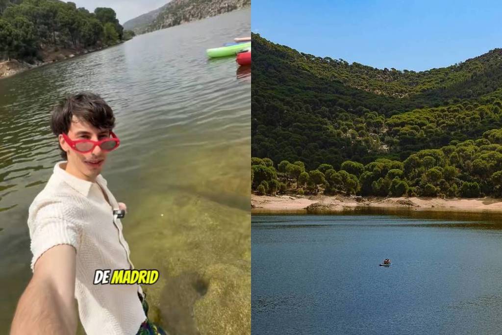 Un influencer catalán va al pantano de San Juan y se queda perplejo: «Esto podría ser la Costa Brava»