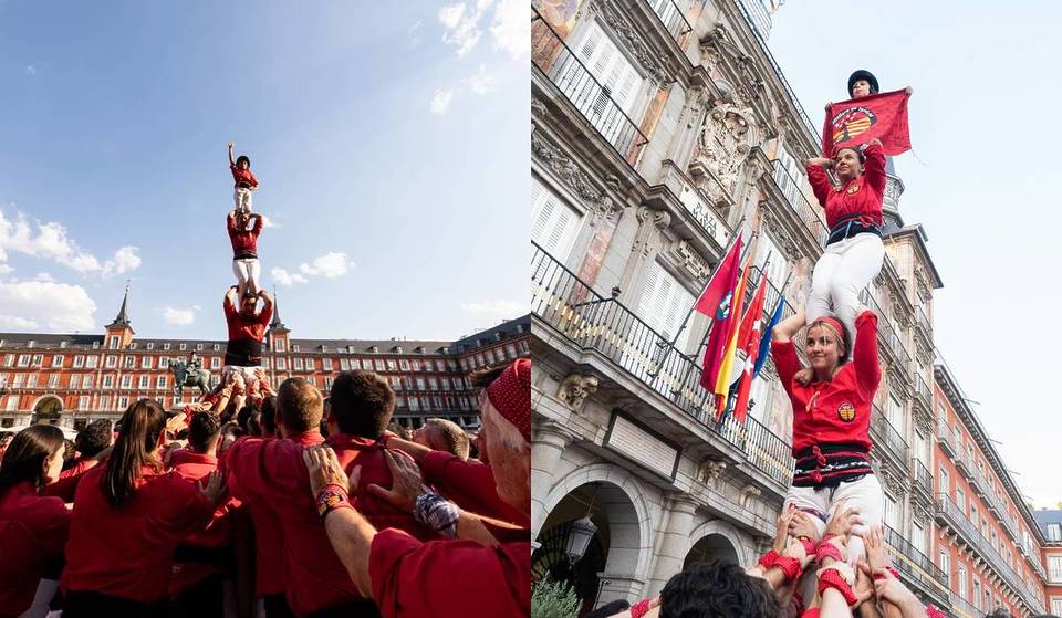 Castells nel centro di Madrid: le impressionanti torri umane che si possono vedere solo per un giorno a Recoletos