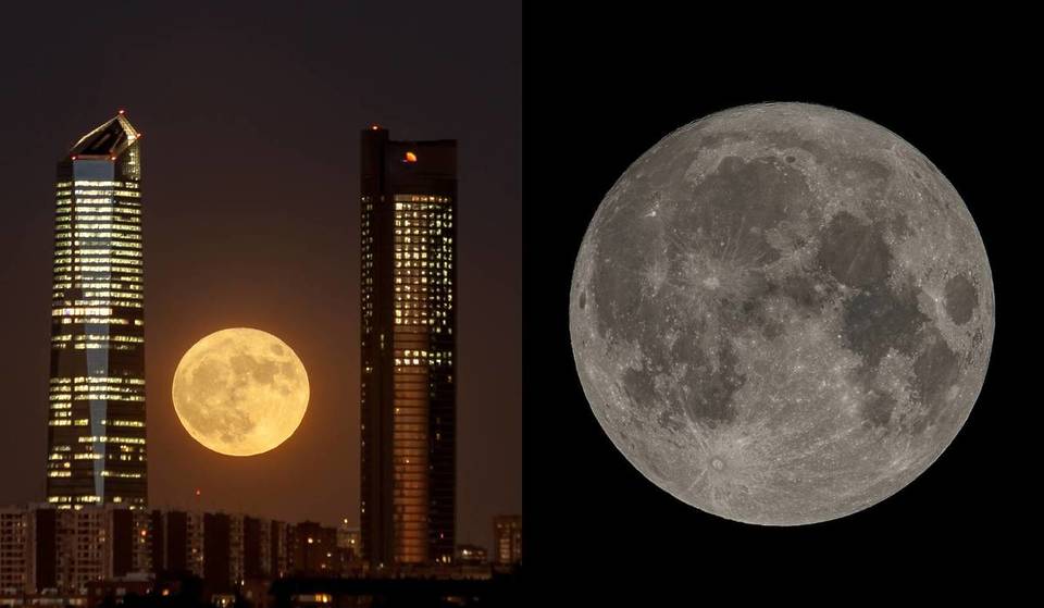 La spectaculaire Super Lune de Moisson qui illuminera le ciel de Madrid tôt ce matin : elle paraîtra beaucoup plus grande et plus brillante.