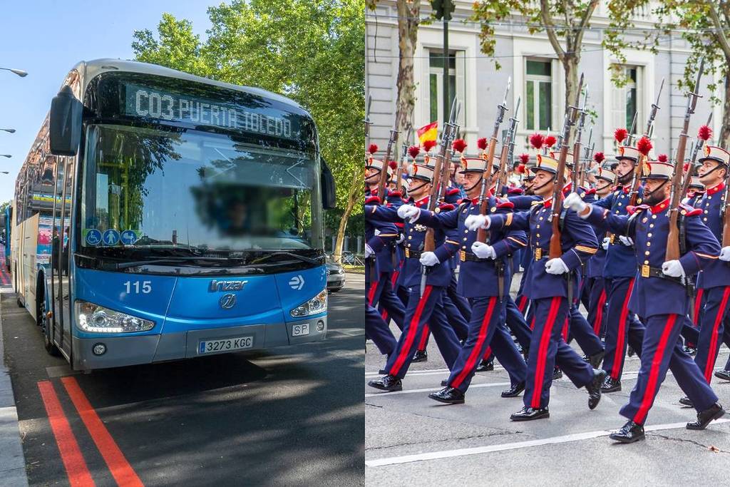 Perturbações no trânsito em Madrid devido ao desfile das Forças Armadas este domingo.