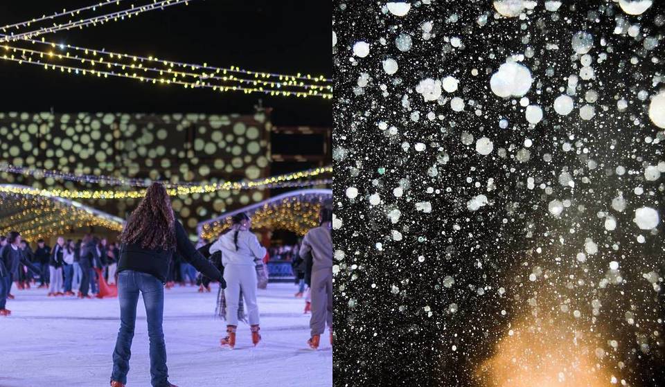 Neva no interior do M-30: é assim que se pode experimentar gratuitamente a queda de neve artificial neste Natal no coração da cidade