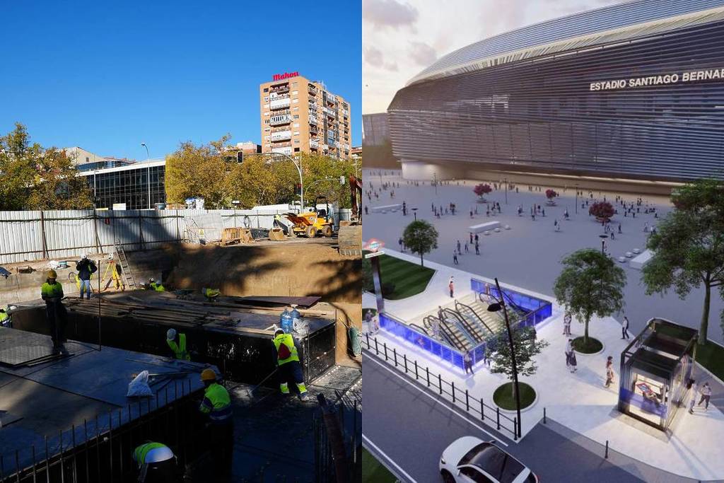 The new Bernabéu station is entering its final phase: Plaza de Lima will reopen to traffic this month.