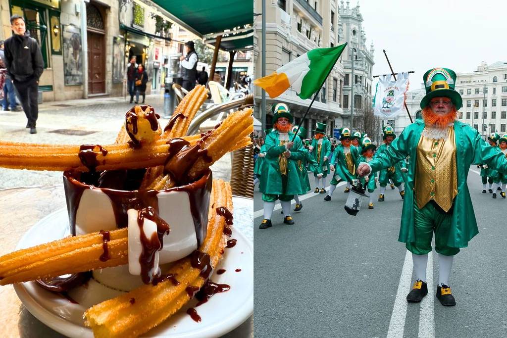 De los gaiteros de Nueva York a los churros con chocolate verde: los momentos clave de la fiesta de San Patricio en Madrid