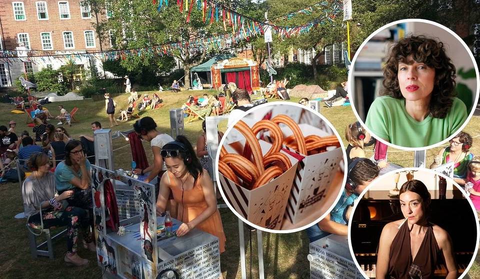 This Sunday only: Plaza de España hosts a mini book fair featuring readings, a community hot chocolate gathering, and concerts