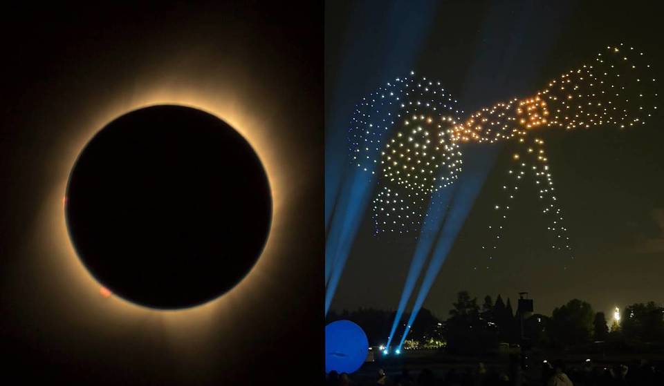 Madrid recebe um espetáculo de drones no céu como antecipação do eclipse solar total do século