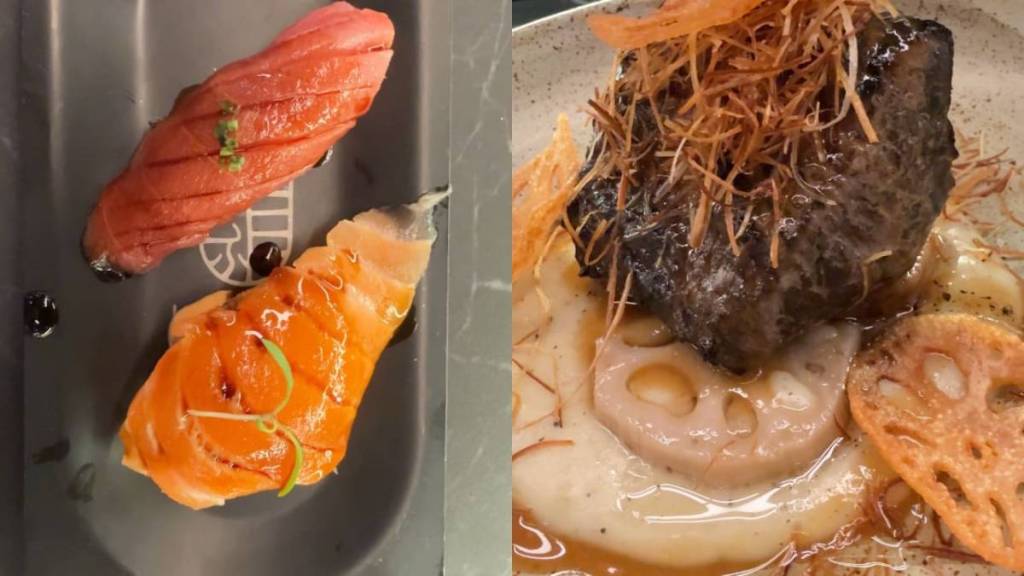 No interior do Santiago Bernabéu há um restaurante japonês com um menu omakase por 35 €: inclui nigiris de chutoro e atum na robata com gordura de Wagyu