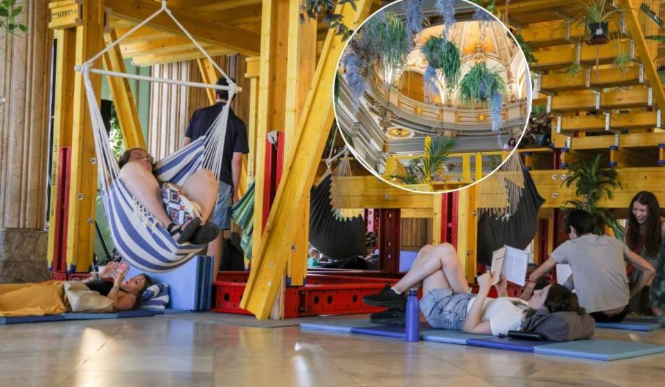 El «siestódromo» gratuito de Madrid está a reventar: plantas, wifi y hamacas en pleno centro