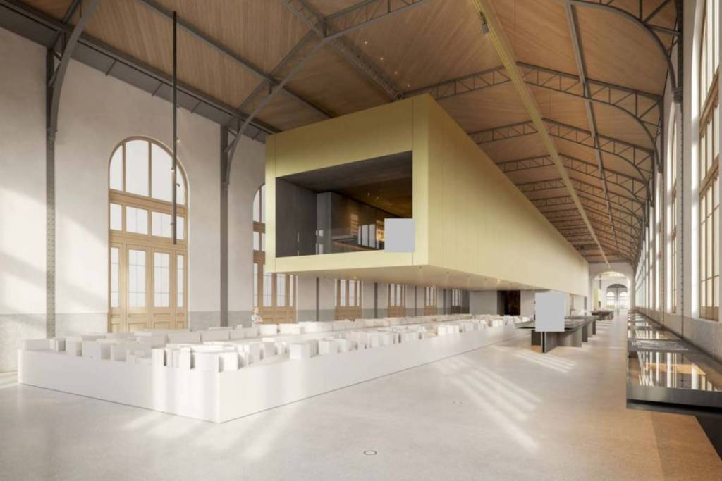 Rendering of the future interior of the Railway Museum following the renovation of the former Delicias Station.