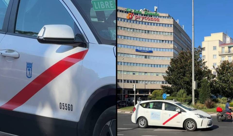 Ni por estética ni por casualidad: el verdadero motivo por el que los taxis de Madrid tienen una franja roja y los autobuses son azules
