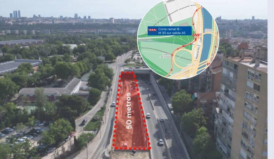 Madrid steht vor einer der größten Verkehrsbeeinträchtigungen des Sommers: Eine wichtige Ausfahrt der M-30 wird fast den ganzen August über gesperrt sein