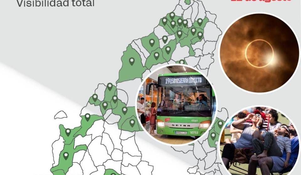 No hace falta coche: estos pueblos de Madrid son perfectos para ver el eclipse y puedes llegar en tren o autobús