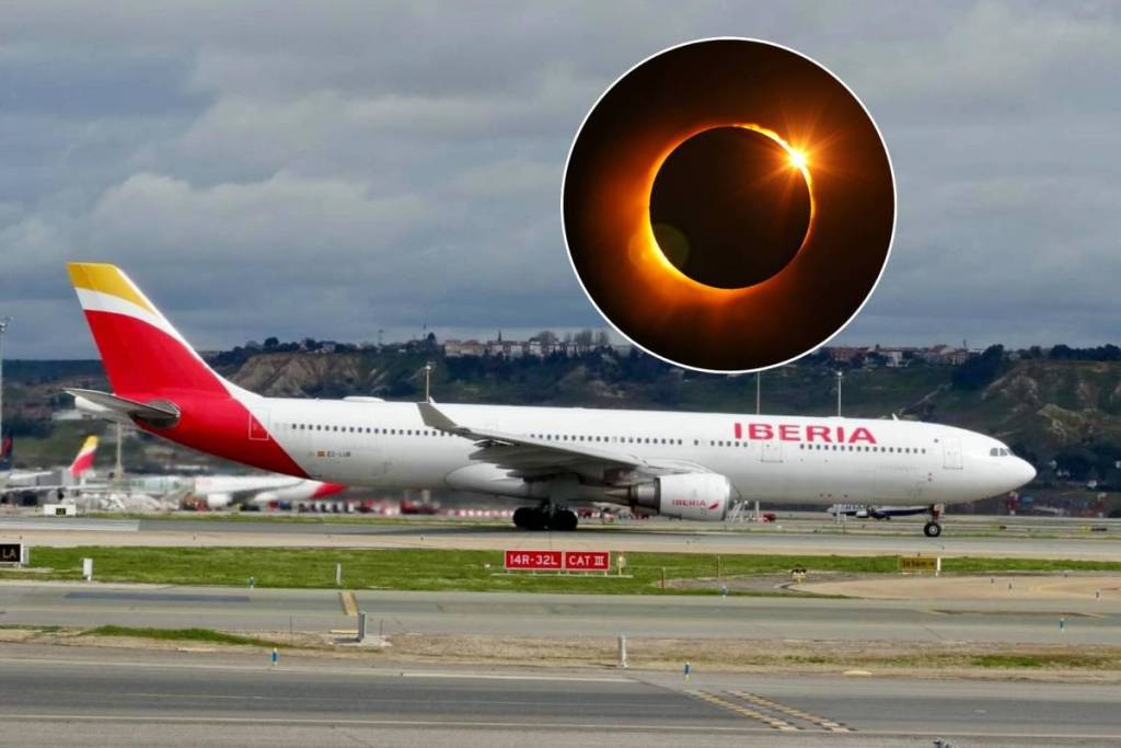 Madrid avrà un volo speciale per vedere l’eclissi solare da 10.000 metri e avrà a bordo degli scienziati