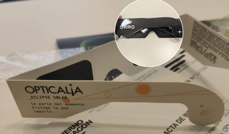 O Ministério do Consumo alerta para os óculos de eclipse: em regiões como Madrid, foram comercializados modelos que podem causar lesões oculares