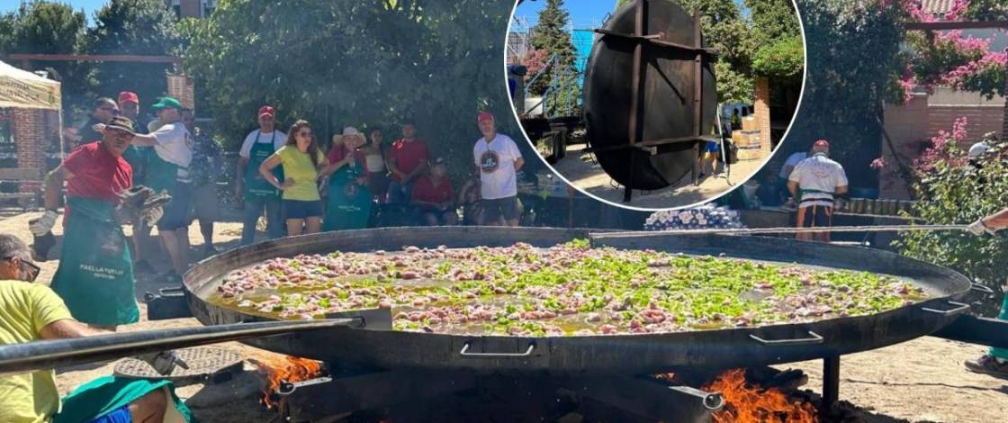 Numa vila a meia hora de Madrid, cozinham e distribuem de graça uma paella gigante para mais de 1 500 pessoas (só este sábado)