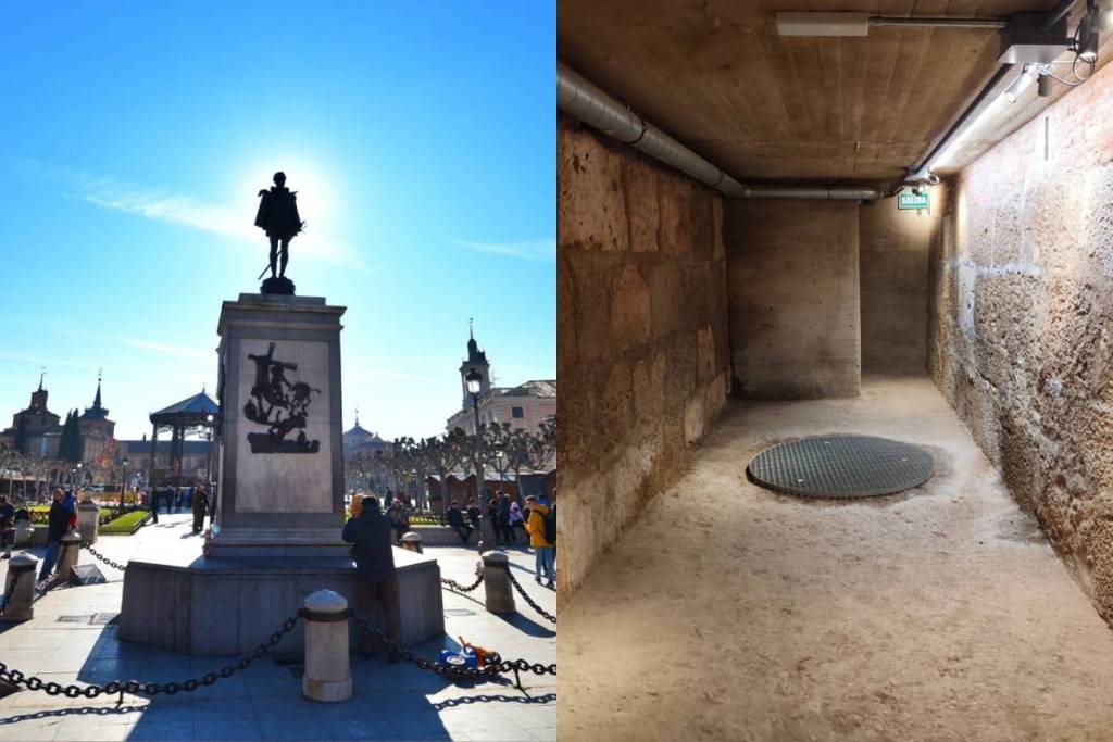 Abri anti-aérien sous la place Cervantes à Alcalá de Henares.