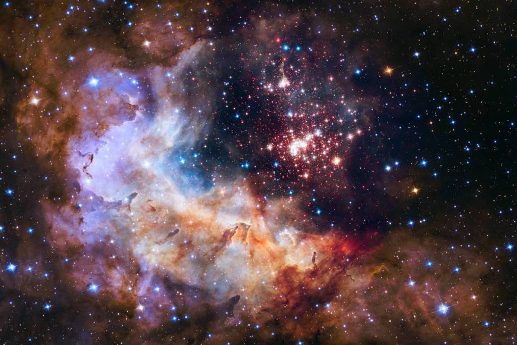 Image d'une nébuleuse dans l'espace.